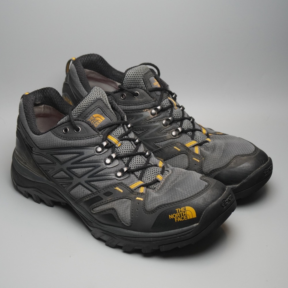 The North Face Hedgehog Fastpack GTX Hiking Shoes Mens 12 Grey Yellow NF00CDF8